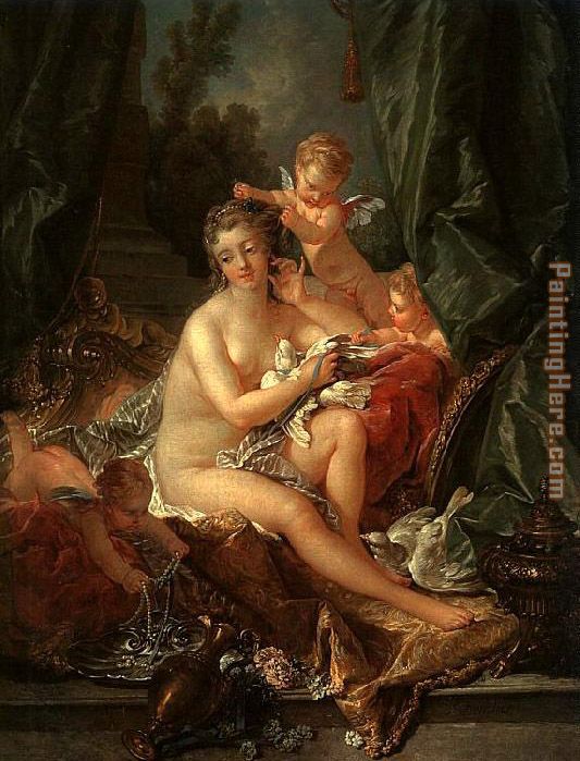 Toilet of Venus painting - Francois Boucher Toilet of Venus art painting